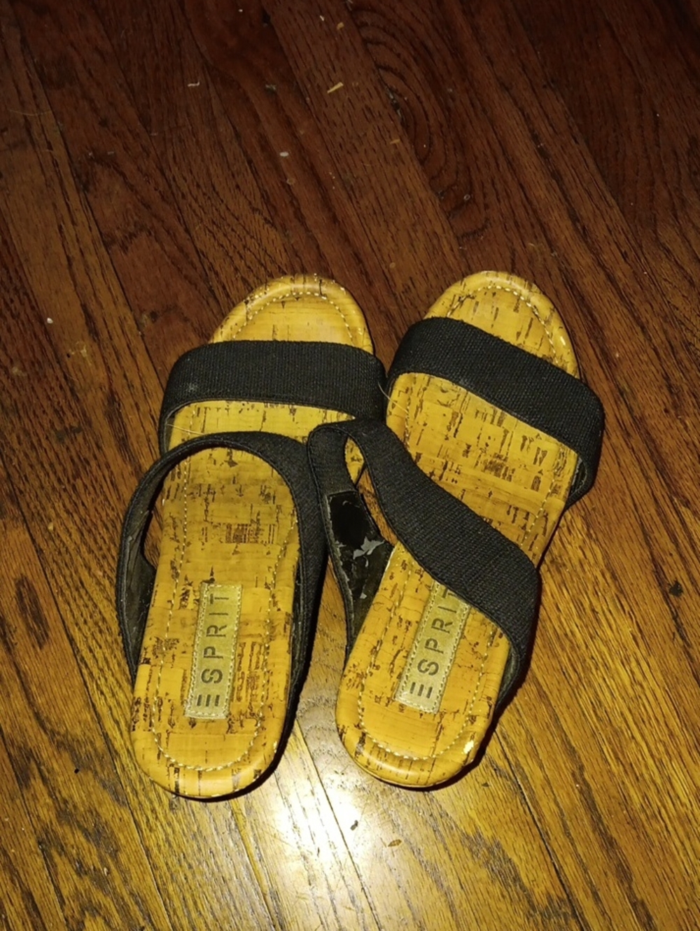 Esprit Black Strappy Cork-Effect Kids Sandals